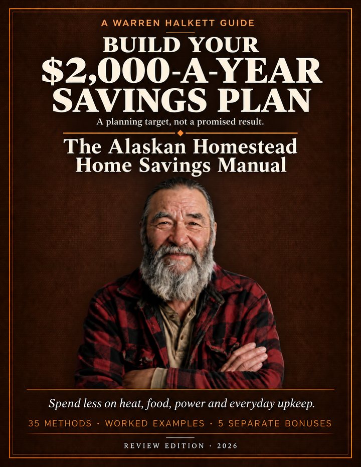 Build Your $2,000-a-Year Savings Plan, The Alaskan Homestead Home Savings Manual by Warren Halkett